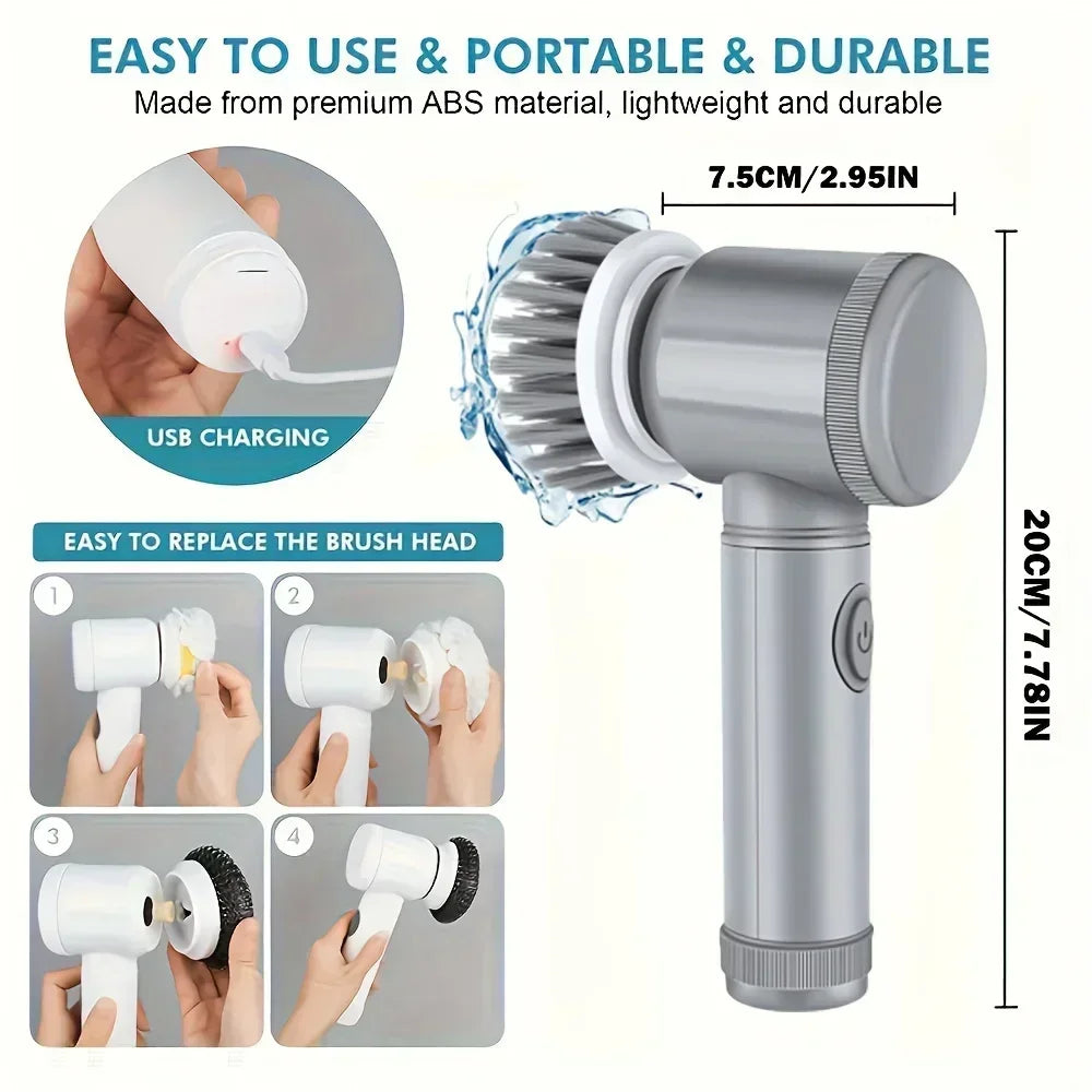 Electric Spin Scrubber - Cordless Bathroom Cleaning Brush