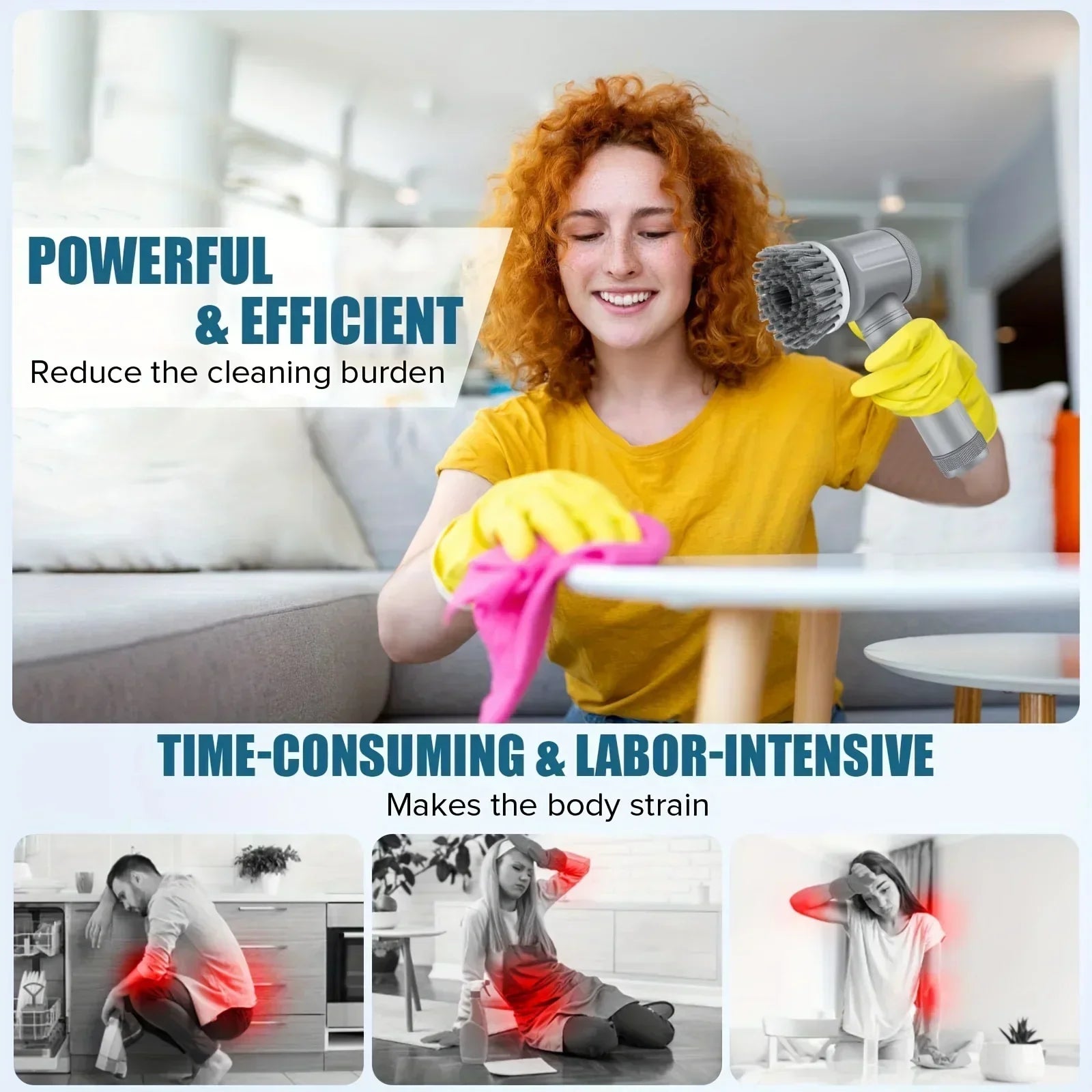 Electric Spin Scrubber - Cordless Bathroom Cleaning Brush