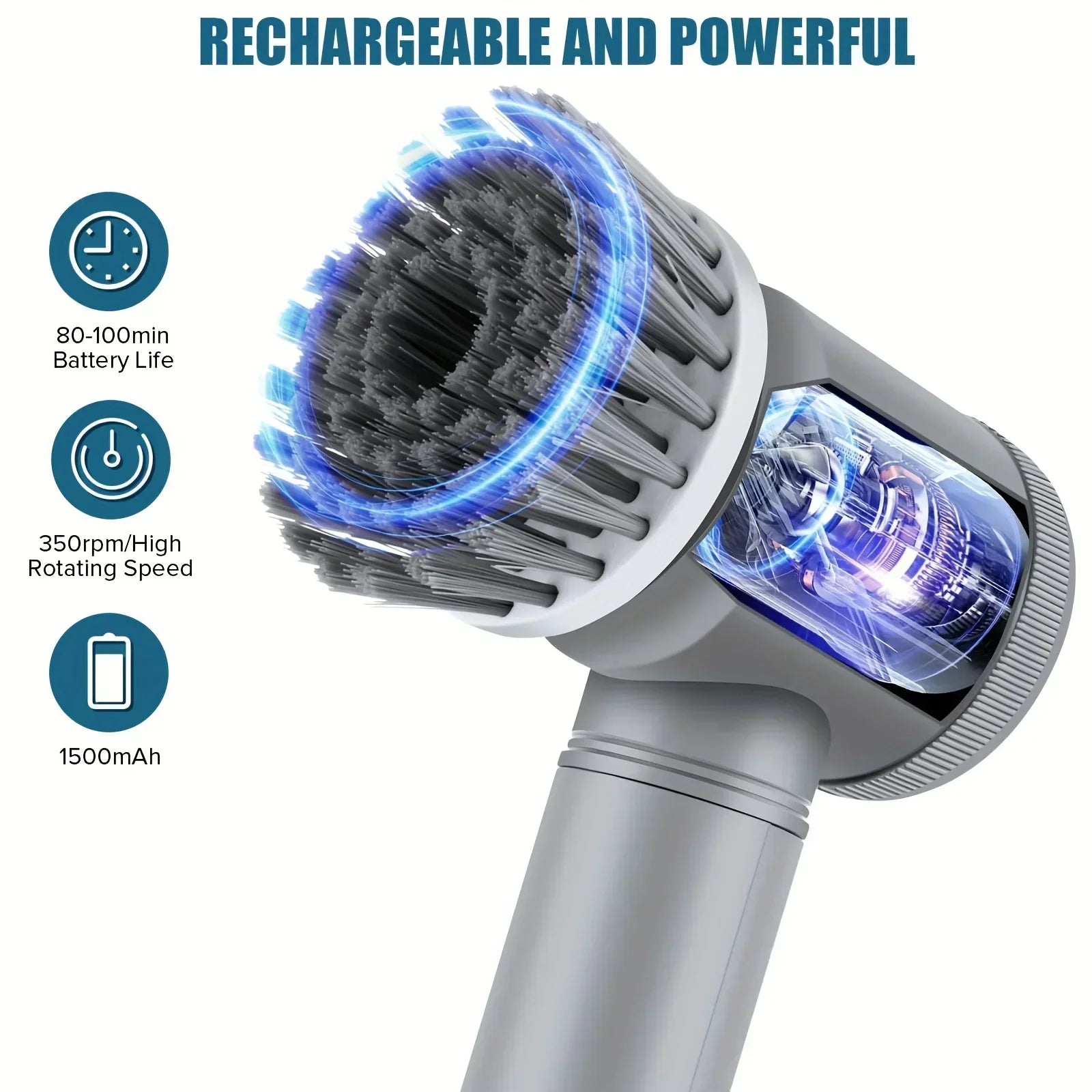 Electric Spin Scrubber - Cordless Bathroom Cleaning Brush